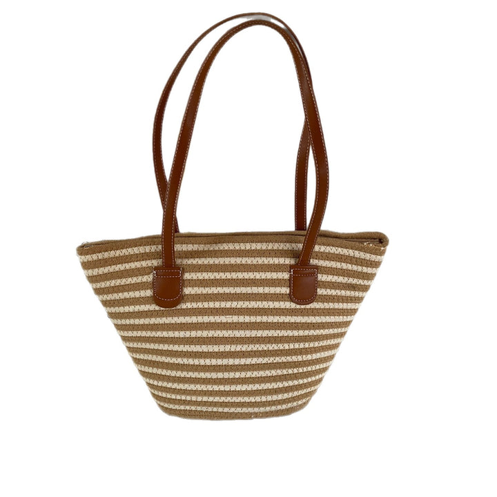Elegant Woven Bag with Leather Handles Kalsten
