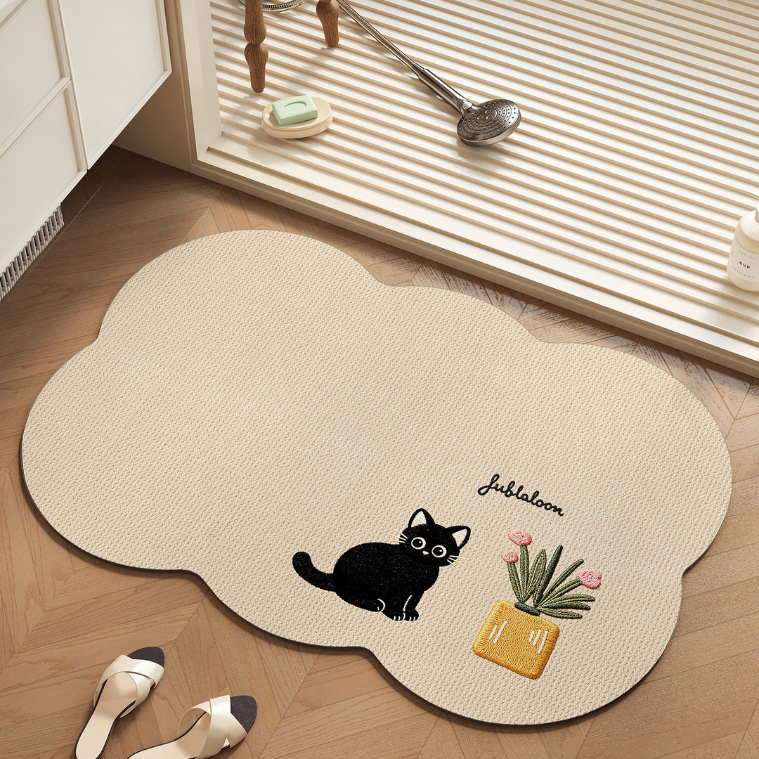 Decorative Cloud-Shaped Bath Mat