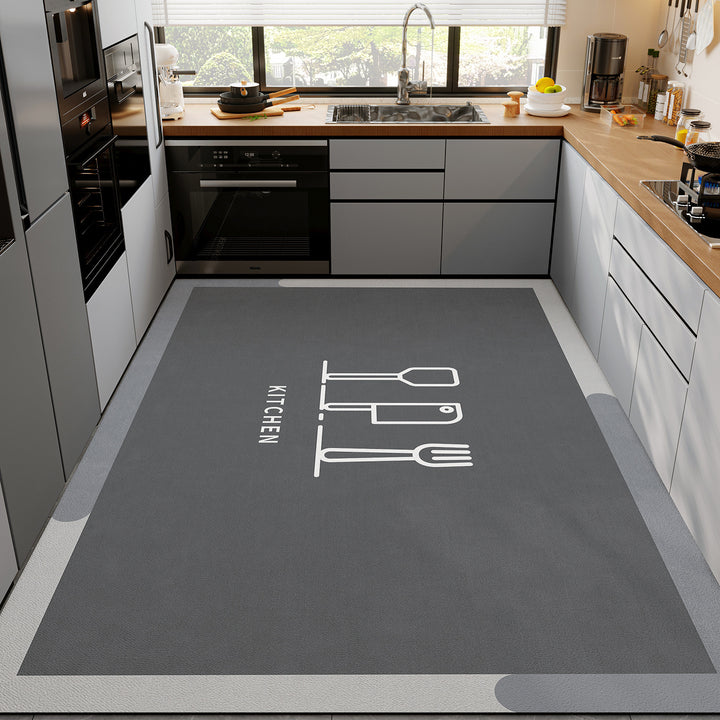 Floral Pattern Kitchen Mat