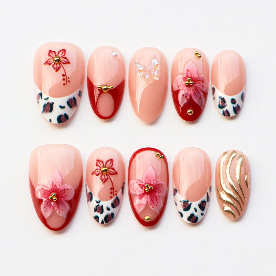 Decorative Floral Nail Art Set
