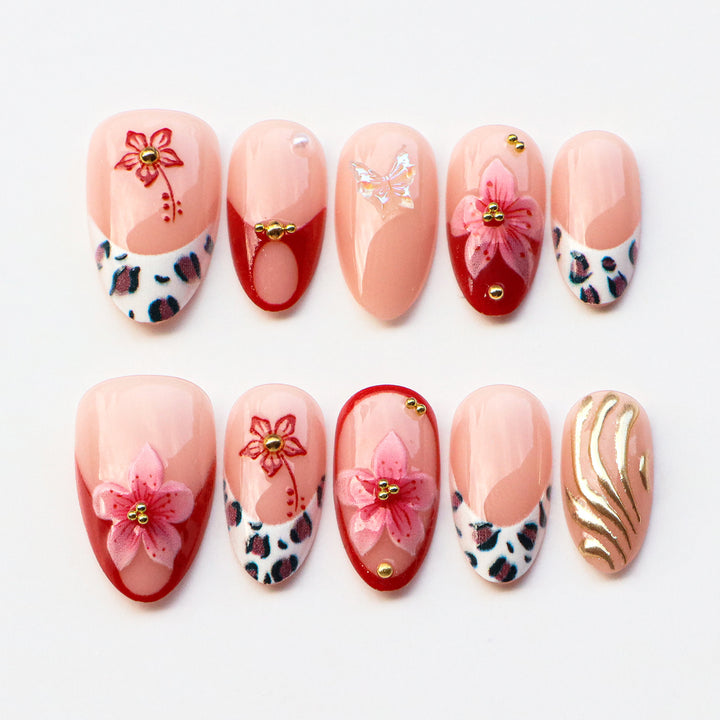 Decorative Floral Nail Art Set