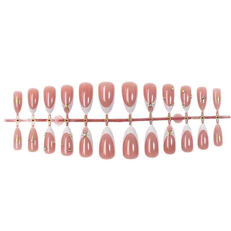 Artificial nail set with elegant tips and glitter accents Kalsten