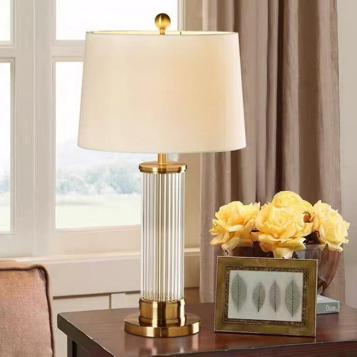 Elegant Crystal-Accented Table Lamp
