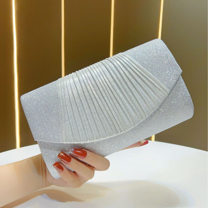 Glamorous Pleated Evening Clutch