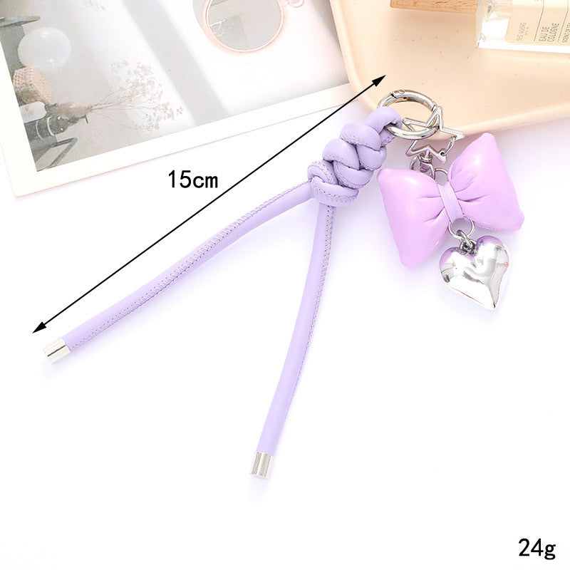 Fashionable Bow and Heart Keychain kalsten