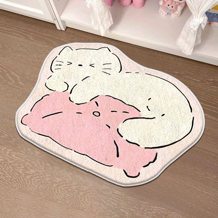 Children's Playful Cat-Shaped Area Mat Kalsten
