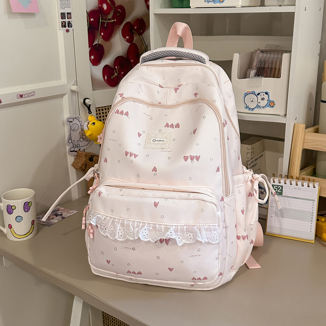 Cute Illustrated Multi-Compartment Backpack Kalsten