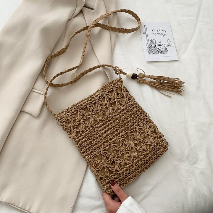 Hand-knotted macrame bag with special wave pattern Kalsten