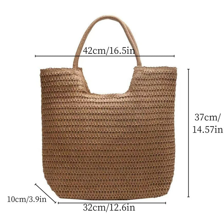 Handbag made of natural willow material with modern accents Kalsten