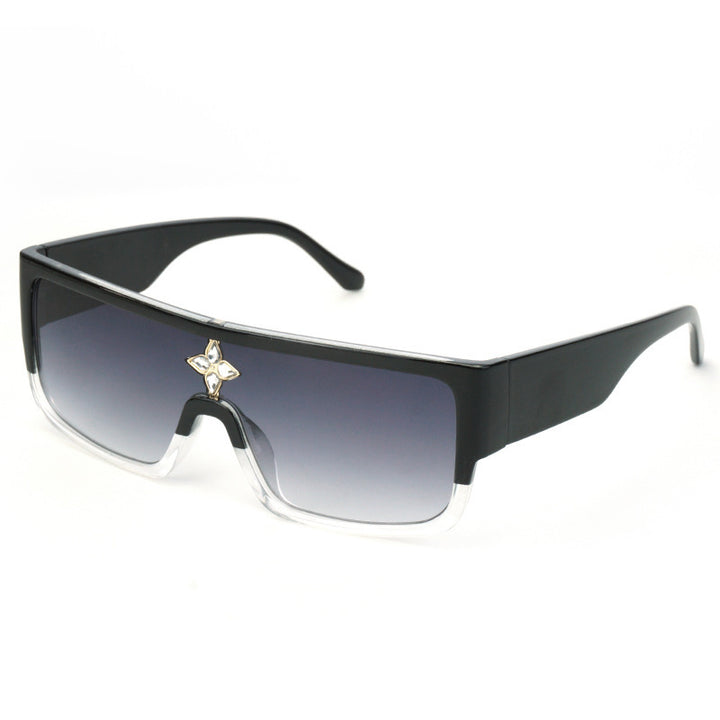 Women's sunglasses in futuristic oversized design with sparkling decor Kalsten
