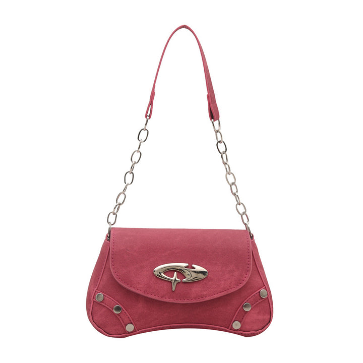 Chain-Detail Shoulder Handbag