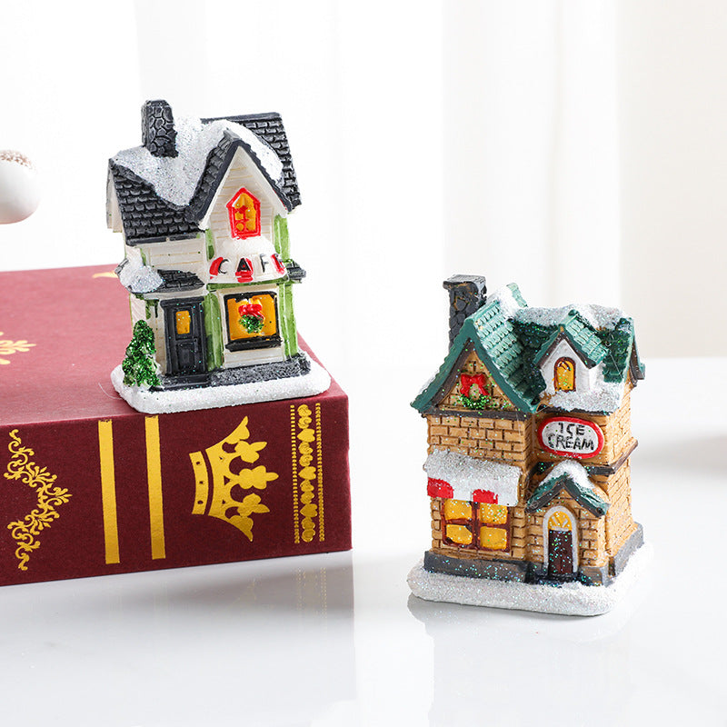 Decorative LED Village House Figurine Kalsten