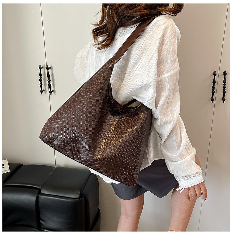 Woven Leather Shoulder Bag Kalsten