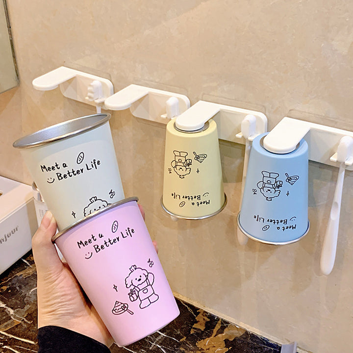 Wall-mounted toothbrush holder with playful design Kalsten