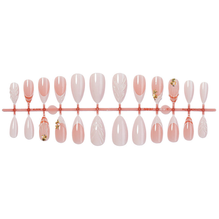 Acrylic nail set with elegant and floral decorations Kalsten