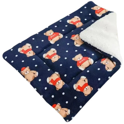 Cozy Fleece Pet Blanket Dog Bed