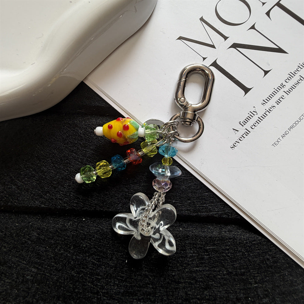 Beaded Flower Charm Keychain Kalsten 1790134944