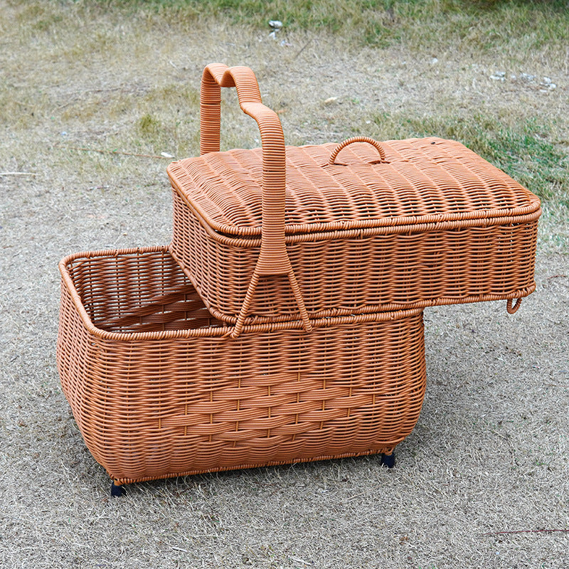 Elegant Woven Storage Hamper Kalsten