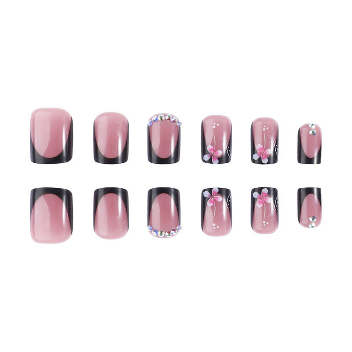 Floral Accent Press-On Nail Set