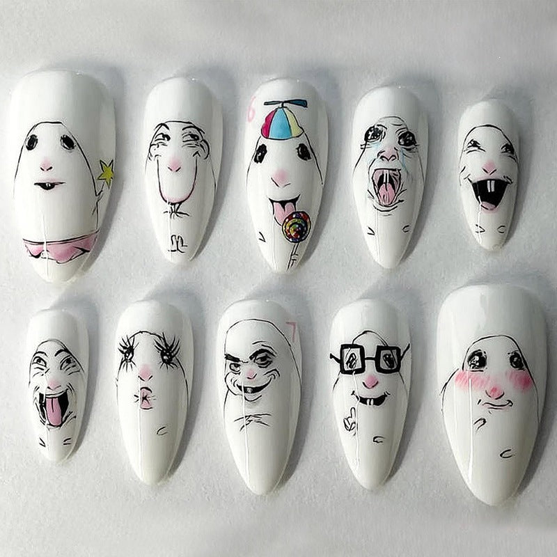 Nail art set with playful animal design Kalsten