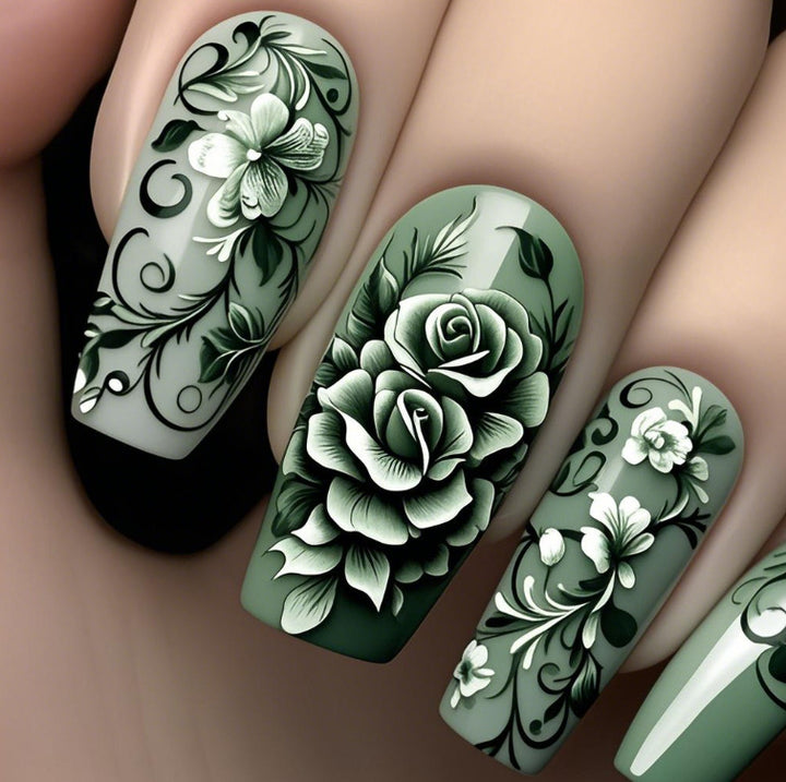 Floral Pattern Nail Art Kalsten