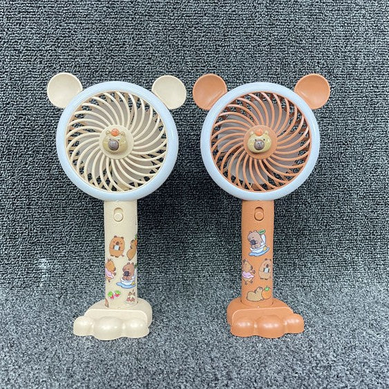 Unisex Portable Handheld Fan with LED Light and Animal Motif Kalsten