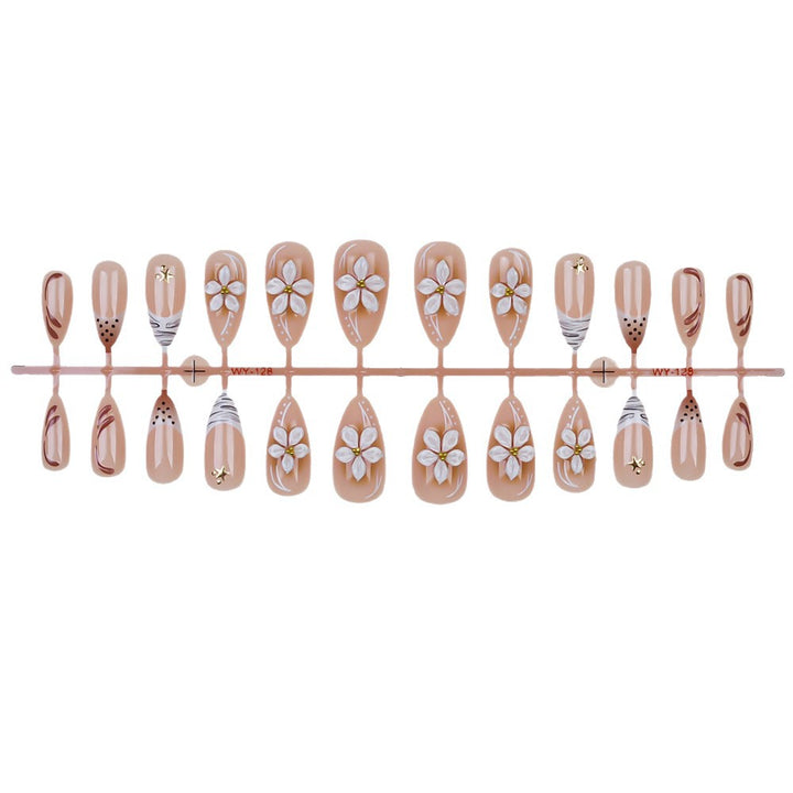 Elegant Floral Theme Press-On Nails Kalsten
