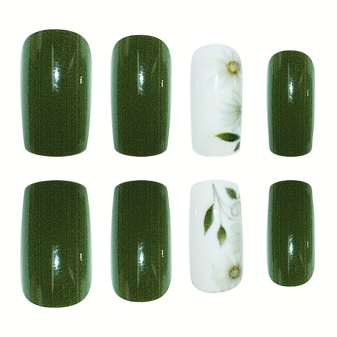 Elegant Floral Embellished Press-On Nail Set Kalsten