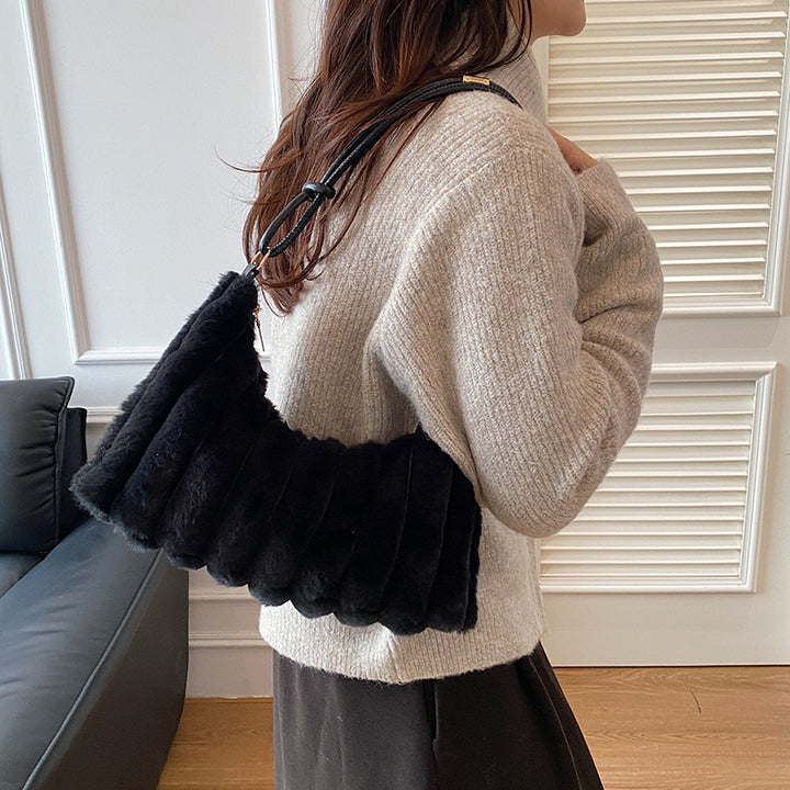 Luxurious Faux Fur Hobo Bag Kalsten