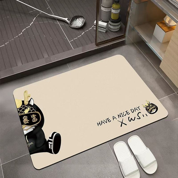 Playful Bear-Themed Bathroom Mat Kalsten