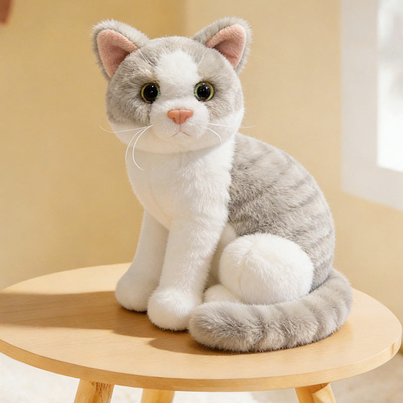 Lifelike Stretching Cat Plush Floor Cuddle Pillow Kalsten