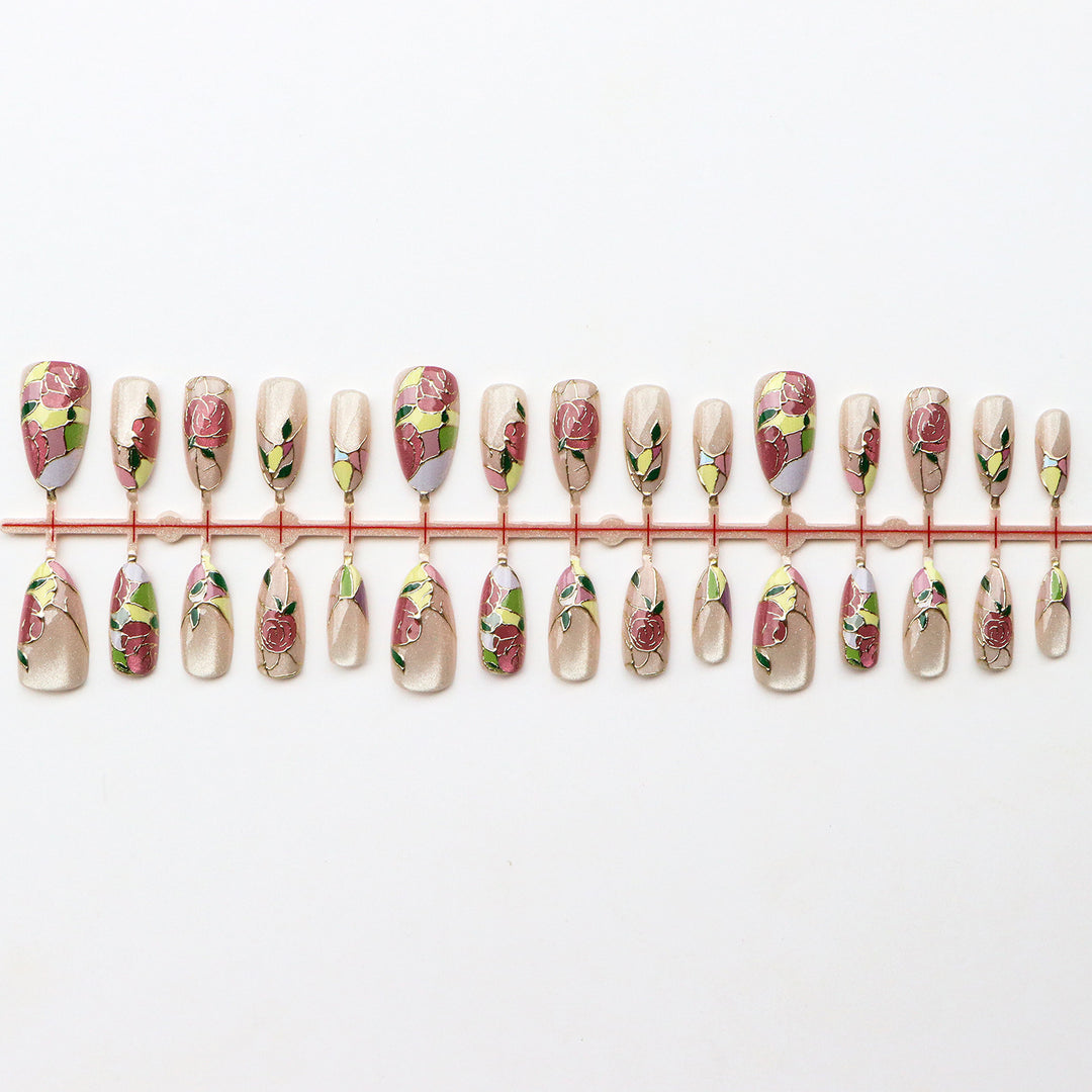 Floral Art Press-On Nails