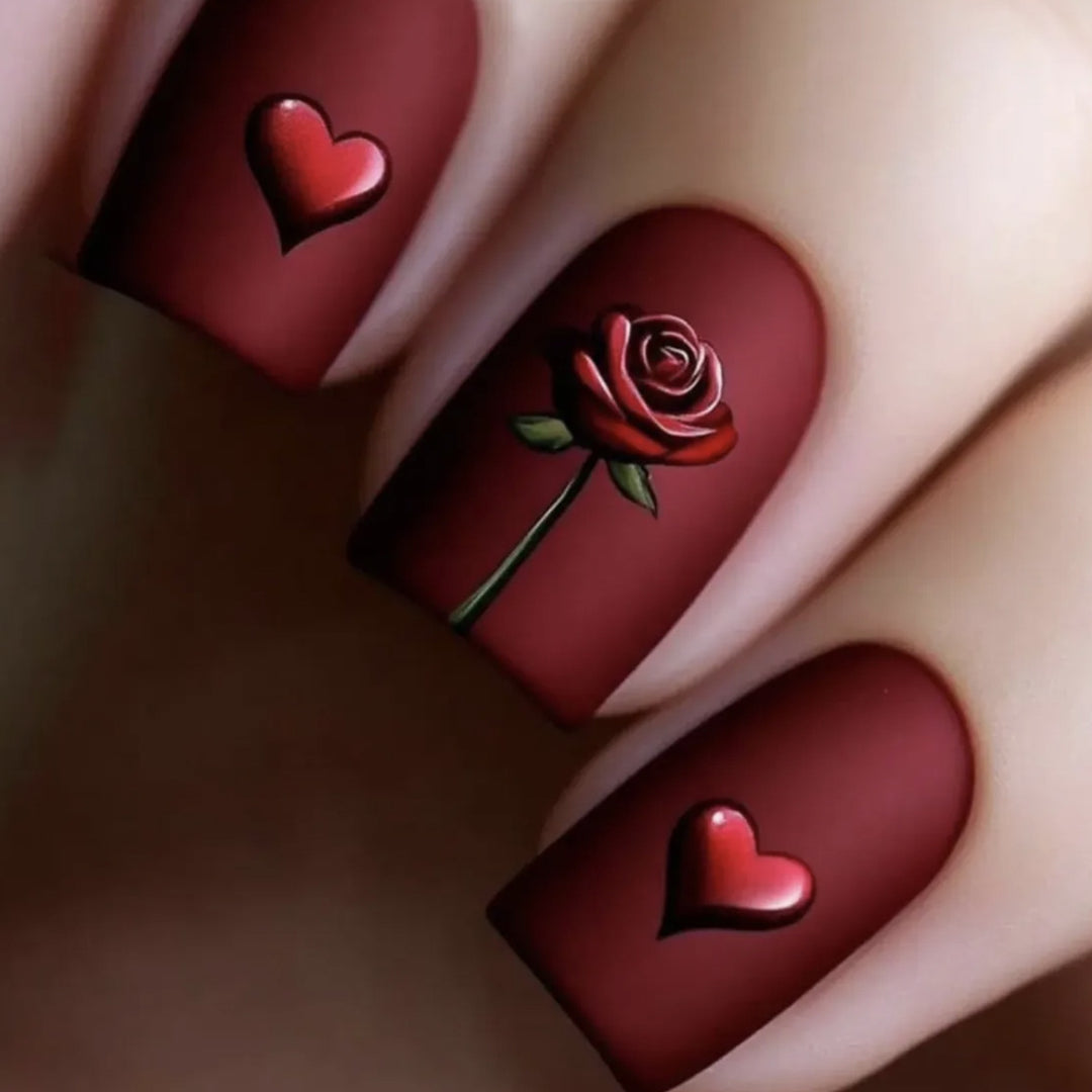 Romantic 3D Floral Nail Art Extensions Kalsten