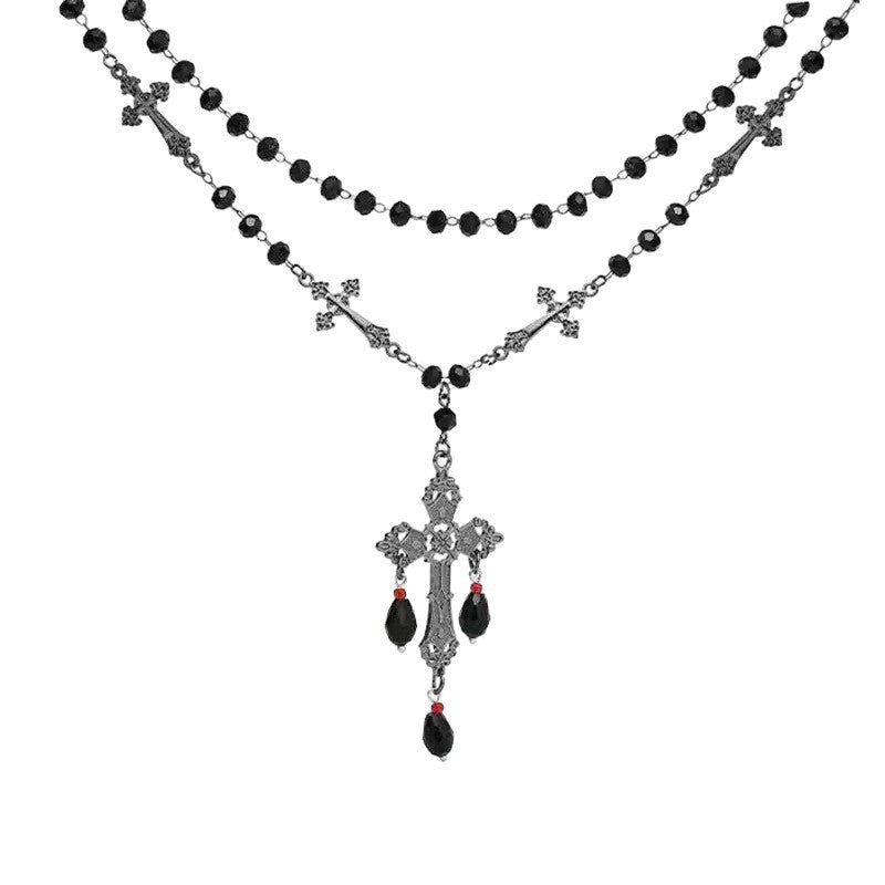 Long Beaded Cross Necklace Kalsten