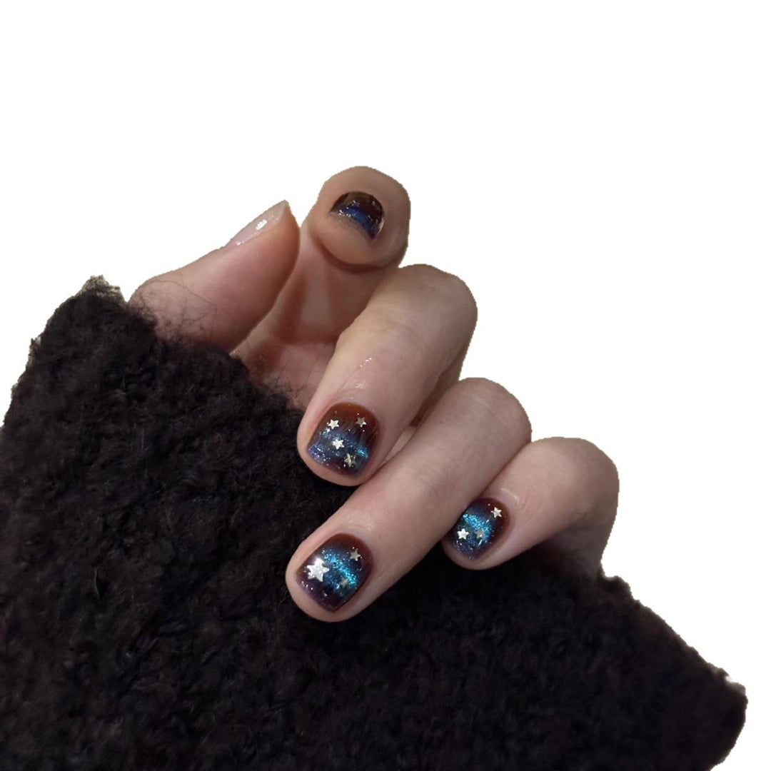 Glamorous Art Nails with Sparkling Star Design Kalsten