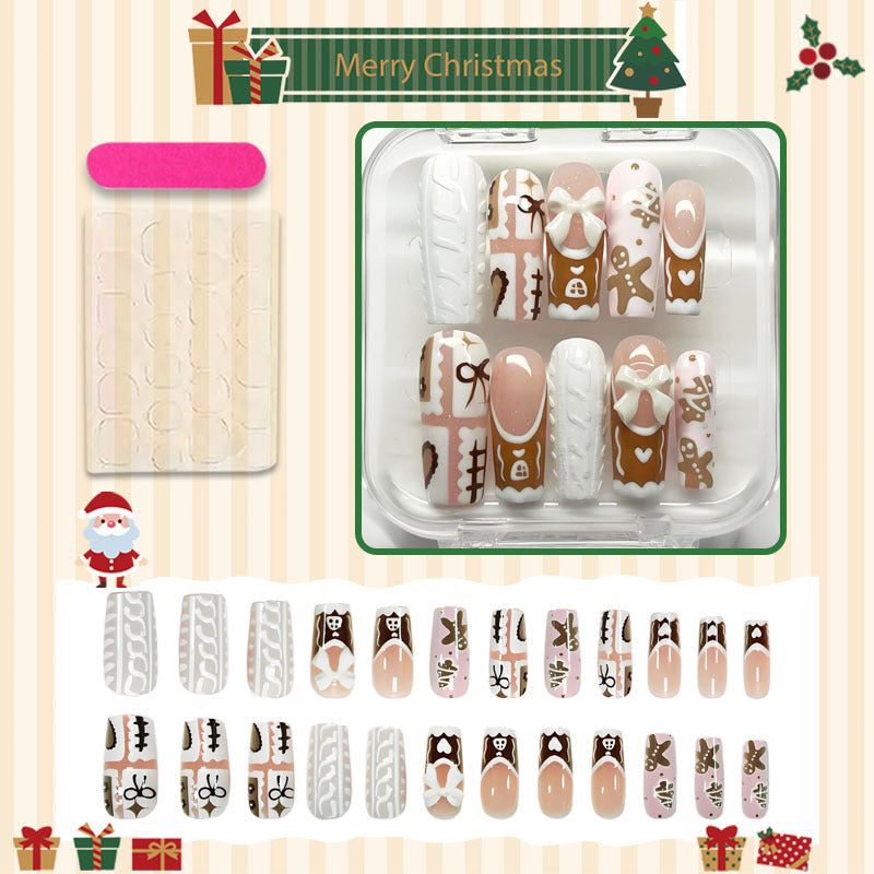Artificial nail set with Christmas motifs Kalsten