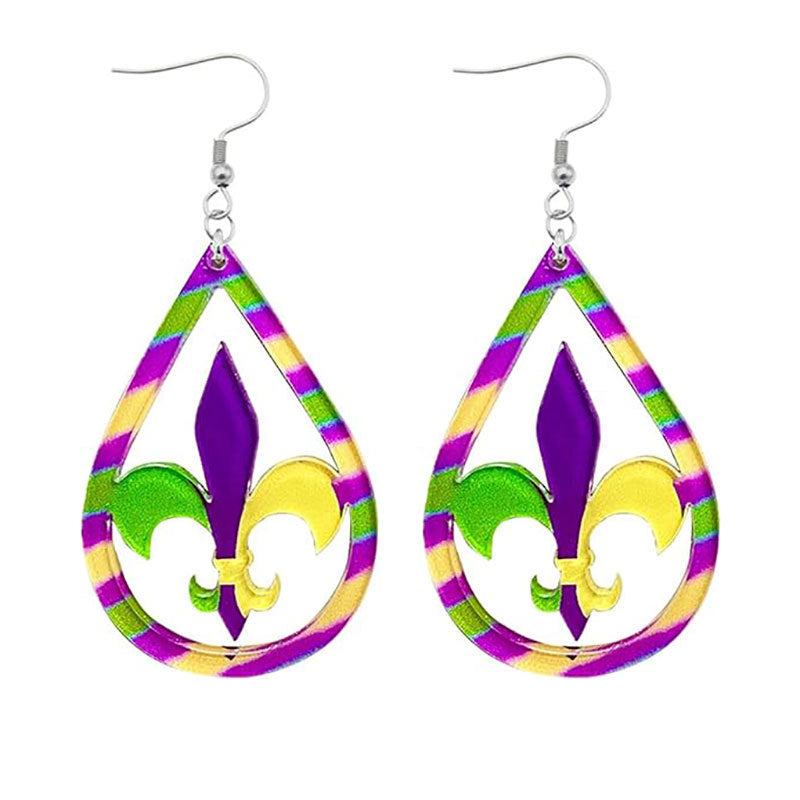 Festive Mardi Gras Mask Earrings Kalsten
