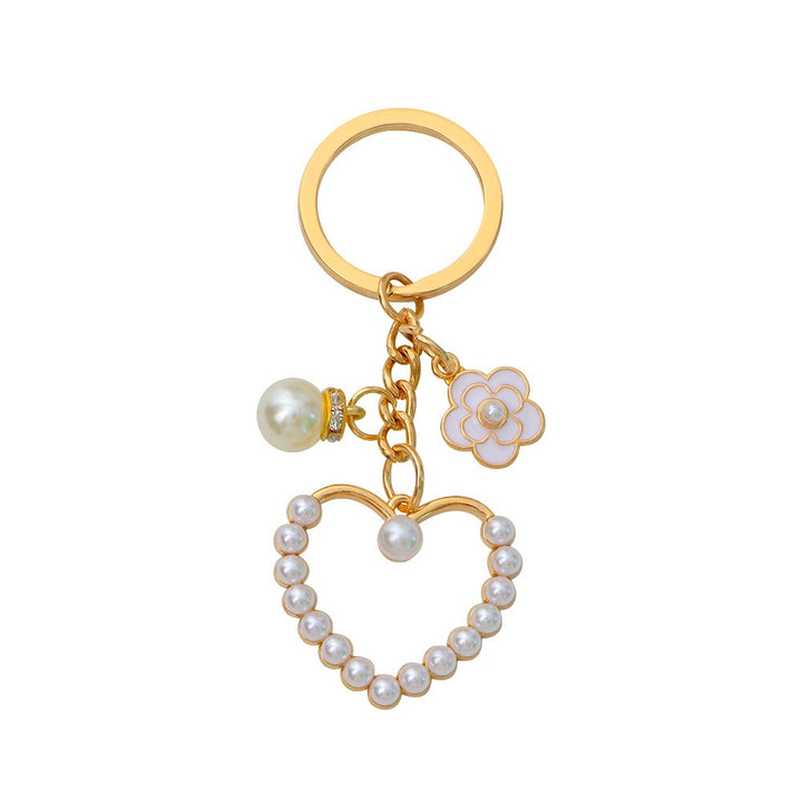 Keychain with heart and flower motif Kalsten