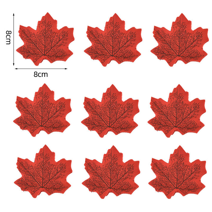 Artificial maple leaves table decoration made of flexible PU for autumn arrangements