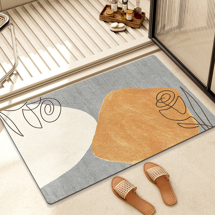 Abstract Geometric Pattern Bath Mat