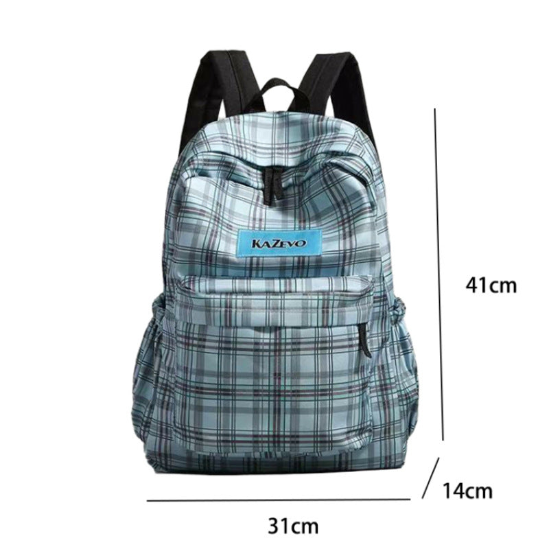 Stylish Plaid Patterned Laptop Backpack Kalsten
