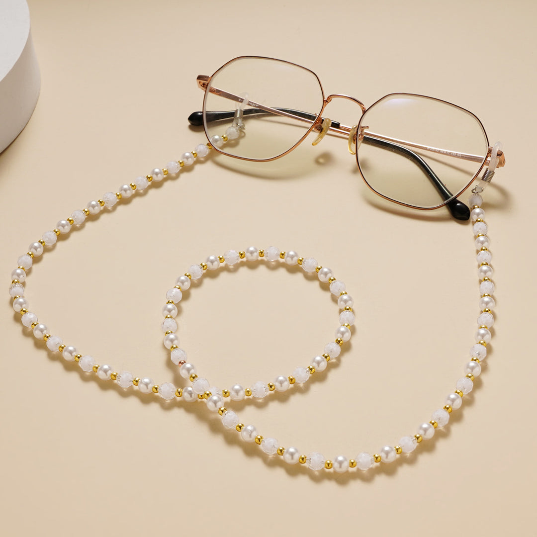 Elegant Pearl and Crystal Eyewear Chain kalsten