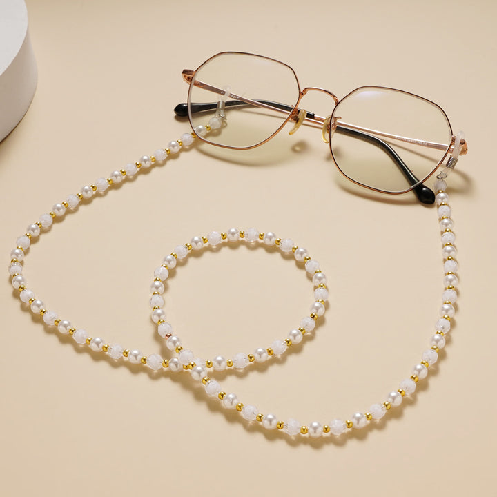 Elegant Pearl and Crystal Eyewear Chain kalsten
