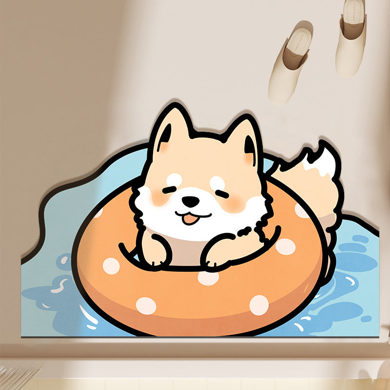 Playful Dog-Themed Mat