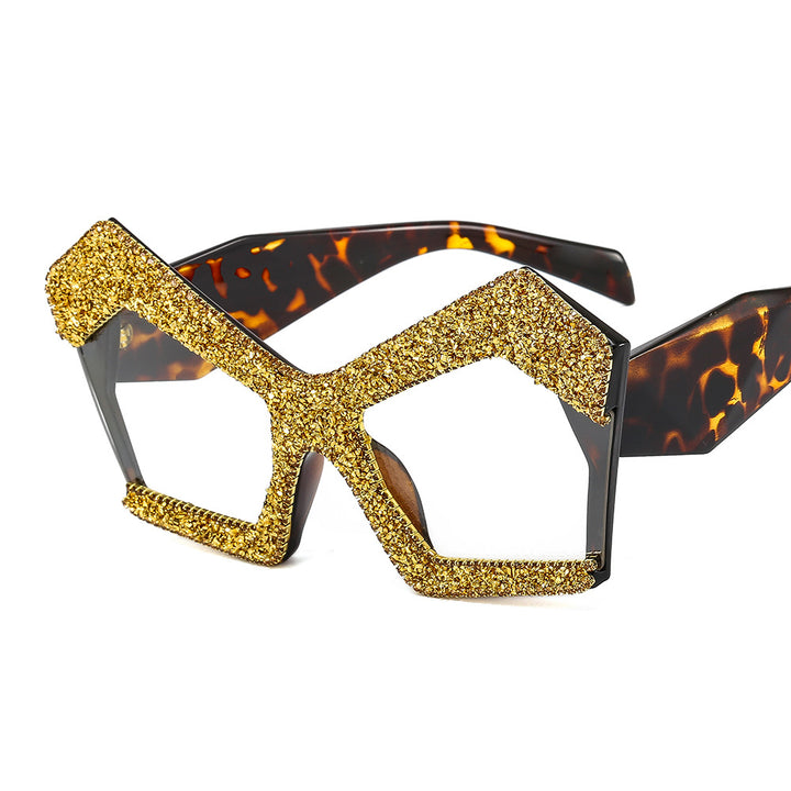 Women's Sparkling Cat-Eye Sunglasses with Extravagant Rhinestone Frame Kalsten