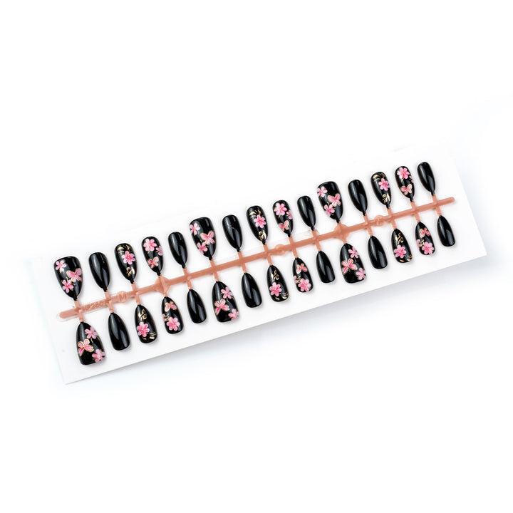 Artistic Floral-Embellished Press-On Nail Art Kalsten