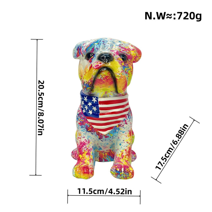 Colorful decorative figure of a dog in modern design Kalsten