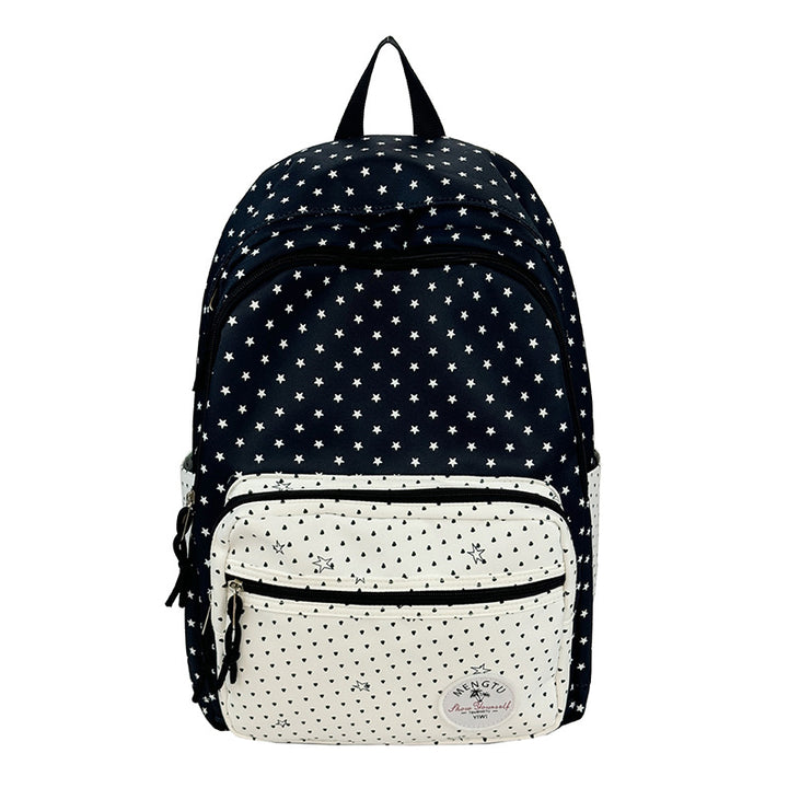 Star-Patterned Multi-Compartt Backpack Kalsten