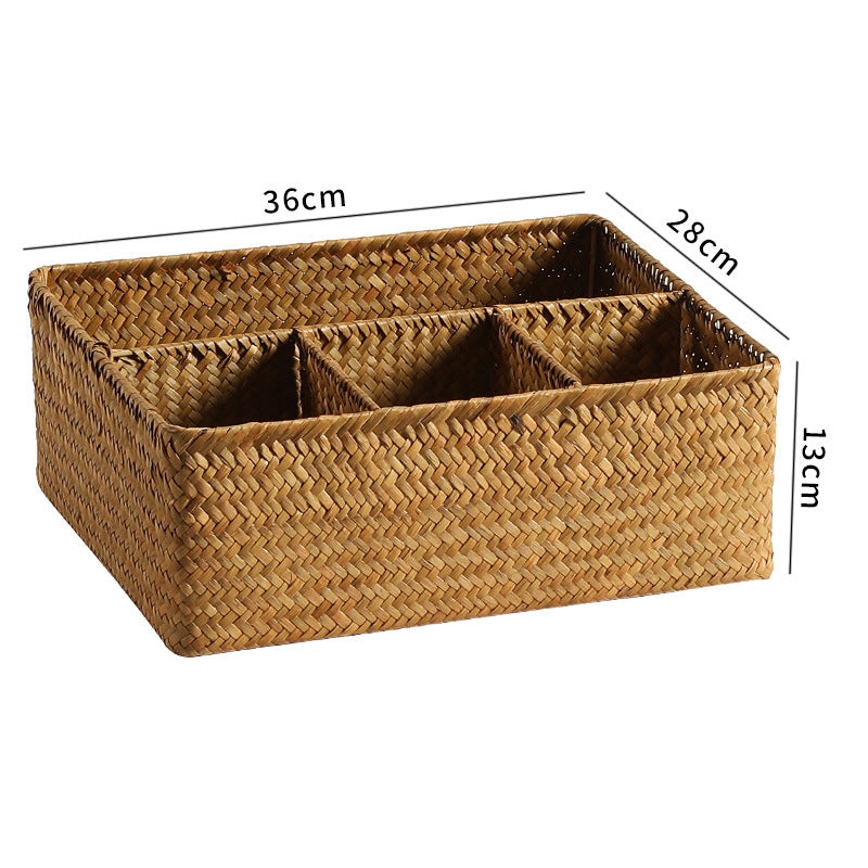 Multi-Compartment Woven Organizer Basket Kalsten