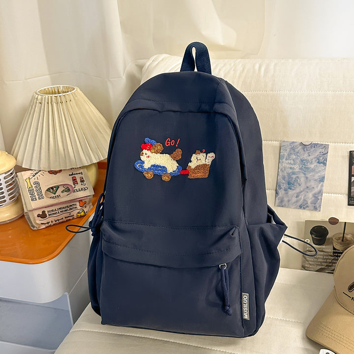 Cute Embroidered Animal-Themed Backpack Kalsten
